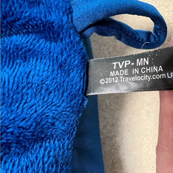 Velocity Plush Royal Blue Travel Pillow - Picture 3 of 5